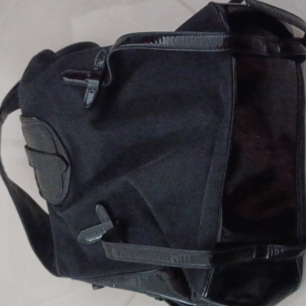 Ralph Lauren Black Patent Leather Backpack - Picture 9 of 10